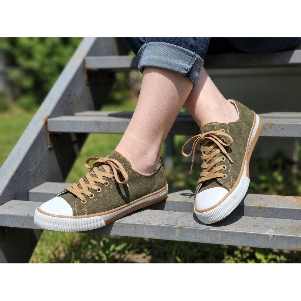 HARLEY DAVIDSON CLAYMORE OLIVE SNEAKERS Size 9.5 Women's